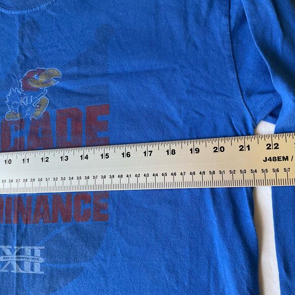 Gildan Men’s Long Sleeve T-shirt size L, Blue, Decade Of Dominance KU - Picture 3 of 7